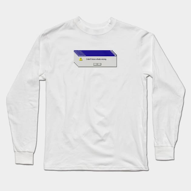 Computer browser error pop up Long Sleeve T-Shirt by ballooonfish